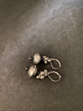 Load image into Gallery viewer, Kṛṣṇaḥ -Black Beads with Silver and Silver balls chain
