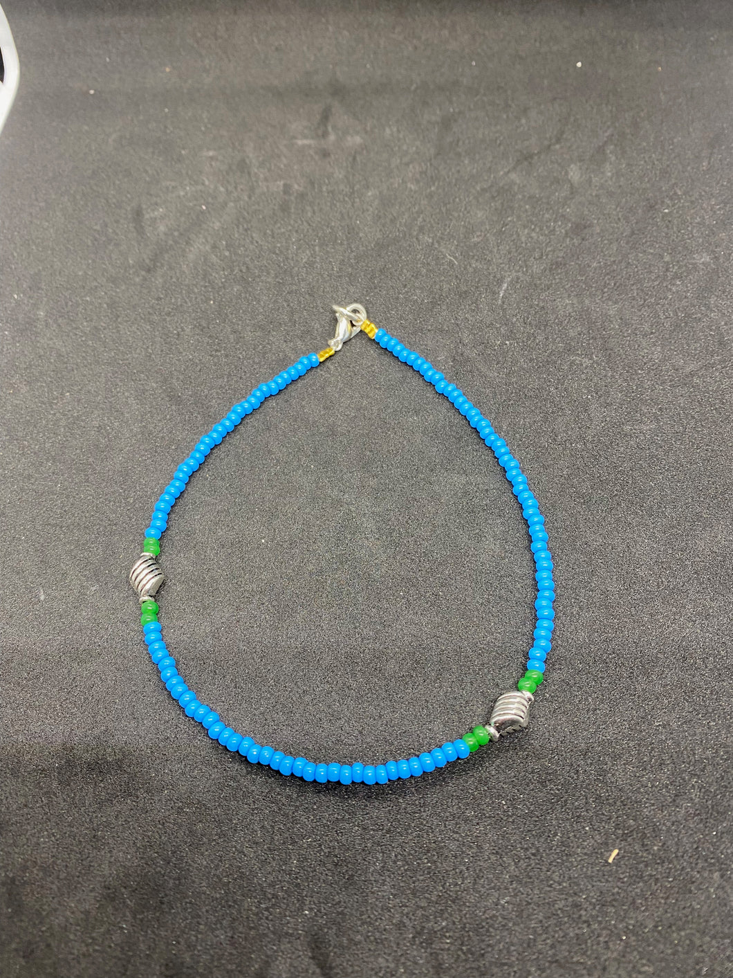 Anklet - Blue and Green beads