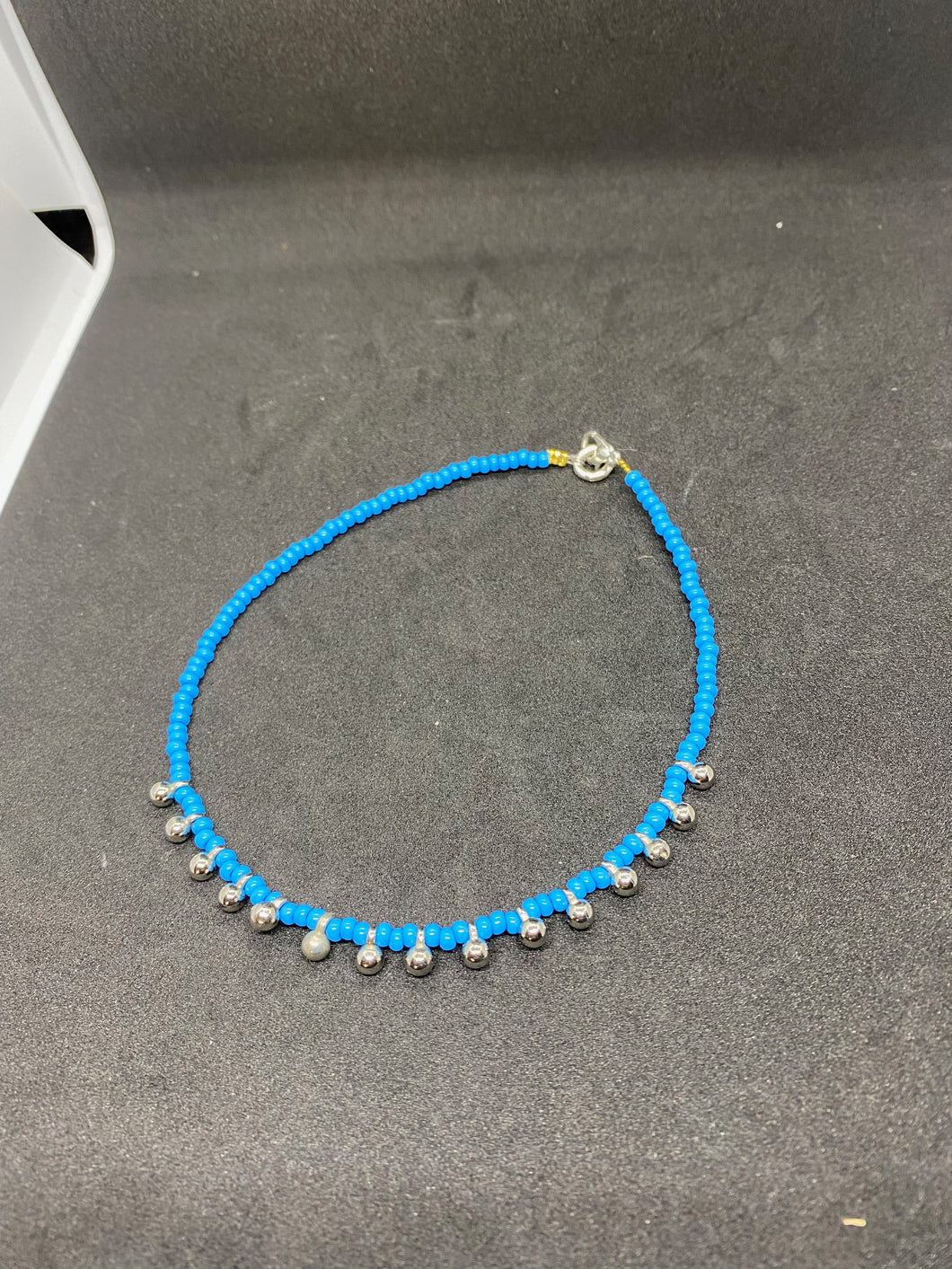 Anklet - Blue beads