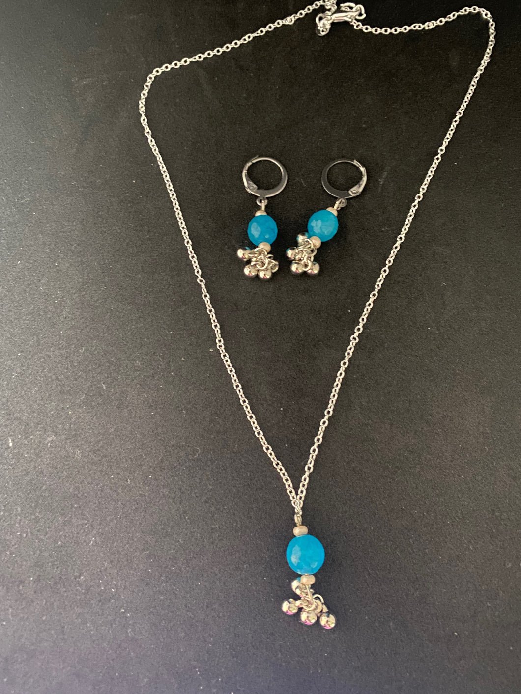 Set - Earrings and Pendant with Chain